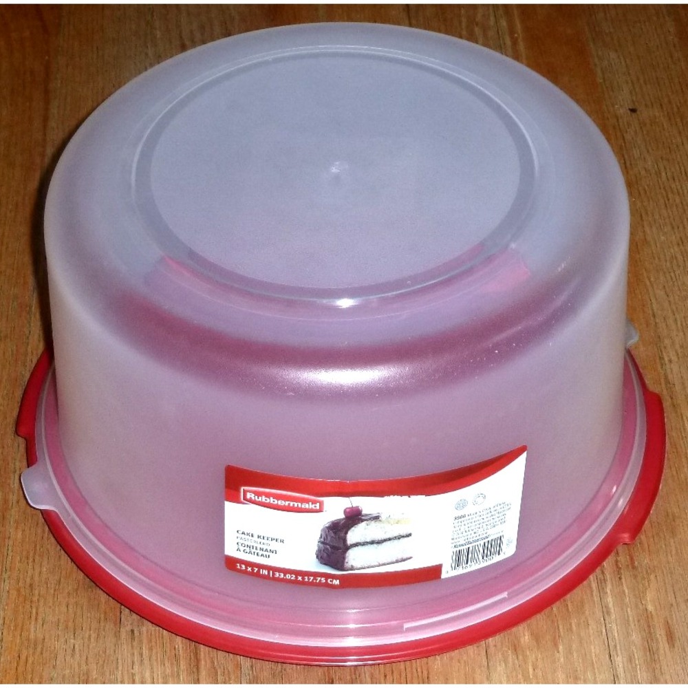 NEW 2010 VTG Rubbermaid Servin' Saver Cake Keeper 13x7 in Red Base